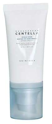 Hyalu CICA Water-fit Sun Serum 50 ML ? Lightweight, Hydrating Serum with Protection, Soothing for Sensitive Skin, Moisturizing & Non-Greasy andGeoMetal? Gauze Pad