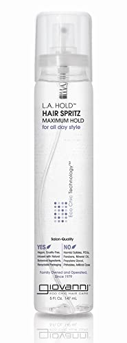GIOVANNI L.A. Hold Hair Spritz - Maximum Hold Styling Spray, Lightweight, Lauryl & Laureth Sulfate Free - 5 oz (Pack of 3)
