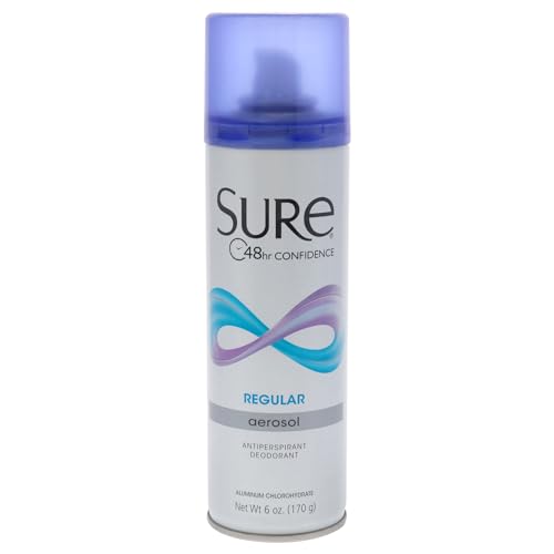 Sure Deodorant 6 Ounce Aerosol Regular Scent (Pack of 3)