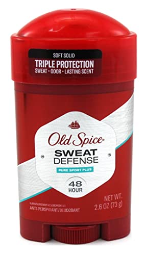 Old Spice Anti-Perspirant 2.6 Ounce Pure Sport+ Soft Solid (Pack of 6)