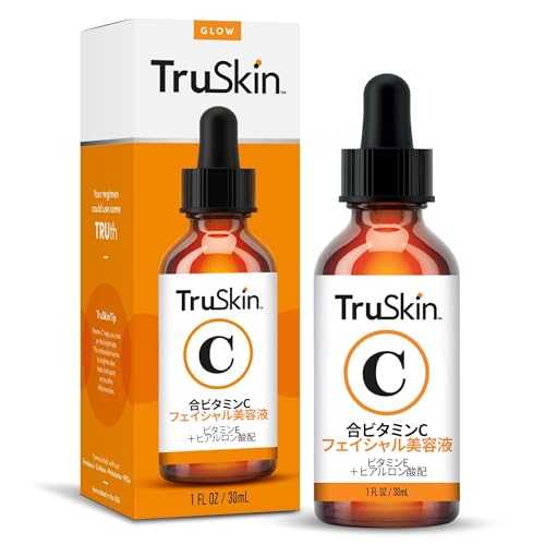 TruSkin Vitamin C Serum For Face ? Anti Aging Formula with Vitamin C, Hyaluronic Acid, Vitamin E ? Brightening Serum ? Improve Appearance of Dark Spots, Tone, Fine Lines & Wrinkles, 1 Fl Oz