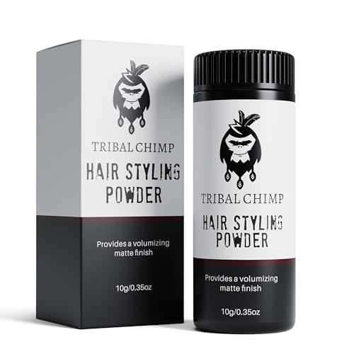 Tribal Chimp Hair Styling Powder for Men & Women ? Hair Volumizer & Texture Powder for All Hair Types with Matte Finish ? 24H Invisible Hold, Adds Volume & Texture, Non-Sticky and Smells Great ? 10g
