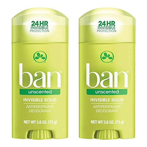 Ban Anti-Perspirant Deodorant Invisible Solid Unscented 2.60 oz (2 pack)