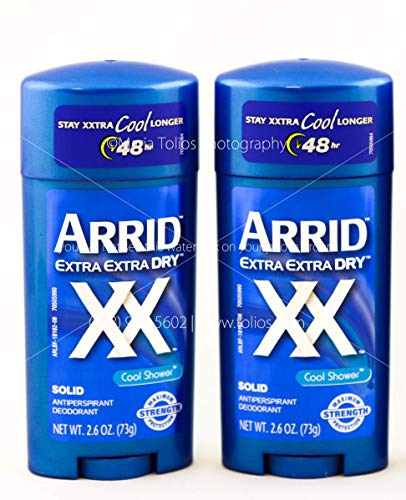 Arrid Deodorant 2.6 Ounce Solid Xx Cool Shower (76ml) (2 Pack)
