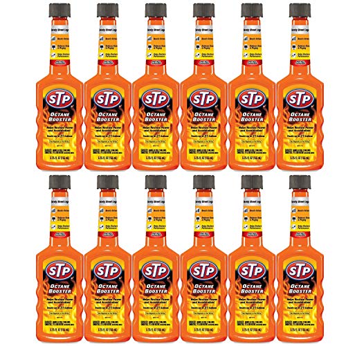 STP Octane Booster, Fuel Intake System Cleaner, Bottles, 5.25 Fl Oz, Pack of 12