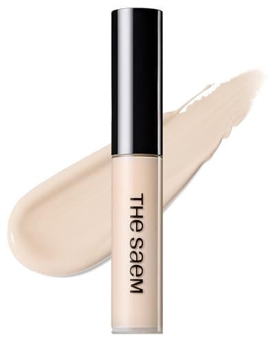 THE SAEM Cover Perfection Tip Concealer, Liquid Multi-Use Concealer, Full Coverage Makeup for Acne Dark Spots Dark Circles Hyperpigmentation and Blemishes, 0.2 fl.oz. (#0.5 Ice Beige)