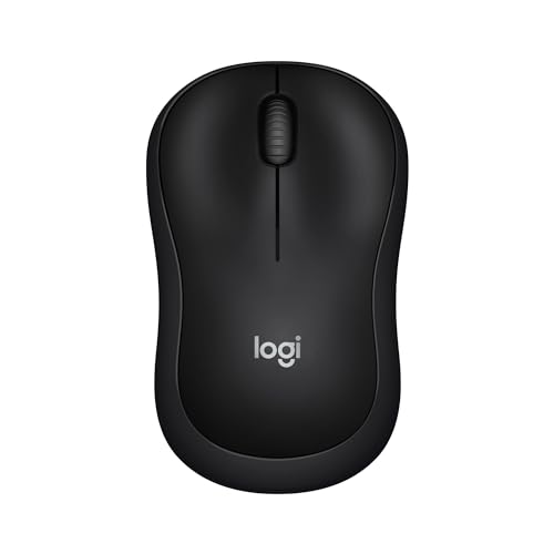 Logitech M220 SILENT Wireless Mouse, 2.4 GHz with USB Receiver, 1000 DPI Optical Tracking, 18-Month Battery, Ambidextrous, Compatible with PC, Mac, Laptop - Black