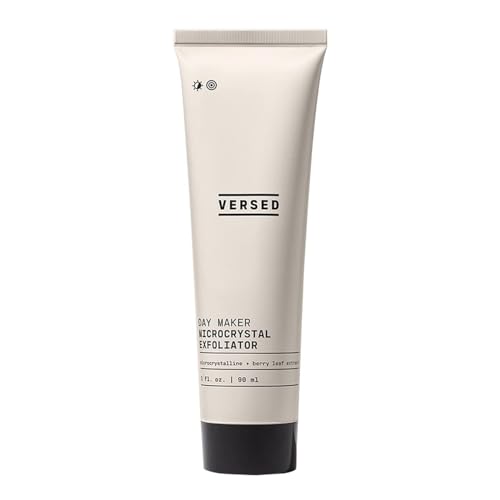 Versed Day Maker Microcrystal Exfoliating Cleanser - Creamy Facial Wash Helps Clear Dead Skin Cells - Microcrystalline, Biodegradable Alternative to Microbeads - Vegan (3 fl oz)