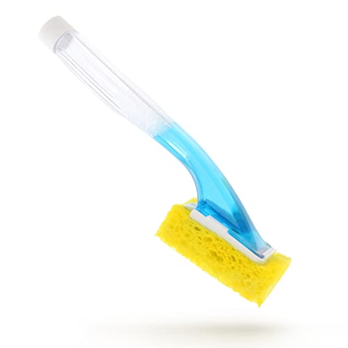Arrow Home Products Dish Sponge with Soap Dispenser Handle - Fillable Dish Wand for Quick, Convenient Cleaning - Made in the USA - Easy to Refill, Built-In Scrubber, Ideal for Dishes and Pans