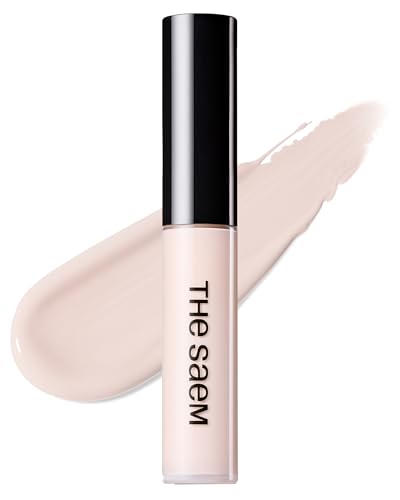 [the SAEM] Cover Perfection Tip Concealer - Radiant Highlighter, Corrects & Brightens, Discoloration & Dark Circles, Bright Pink, 0.2 fl.oz. (#Brightener)