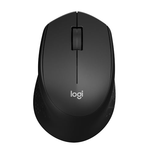 Logitech M330 SILENT PLUS Wireless Mouse, 2.4GHz with USB Nano Receiver, 1000 DPI Optical Tracking, 2-year Battery Life, Compatible with PC, Mac, Laptop, Chromebook - Black
