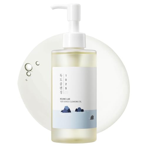 ROUND LAB 1025 Dokdo Cleansing Oil 6.76 Fl Oz, Facial Oil Cleanser for Face, Deep Pore Cleansing, Makeup Blackhead Impurities Remover, Easy to Wash Off No Oily Residue, Korean Skin Care
