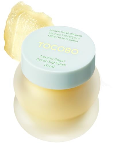 Lemon Sugar Lip Mask ? Korean Vegan Lip Scrub & Overnight Exfoliating Treatment for Dry, Chapped Lips ? Hydrating, Plumping, Smoothing ? Glazed Balm Texture, Non-Sticky, Fragrance-Free, 0.68oz