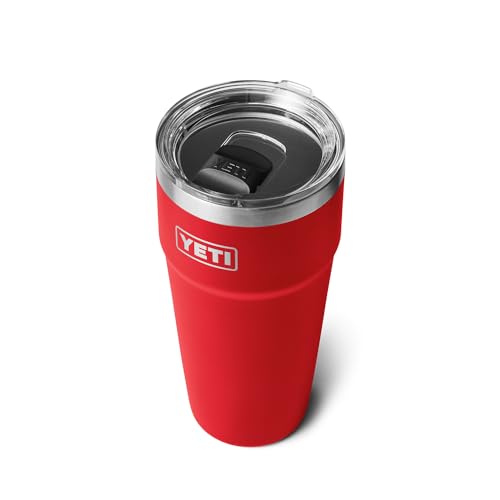 YETI Rambler 30 oz Stackable Tumbler, Stainless Steel, Vacuum Insulated with MagSlider Lid, Rescue Red