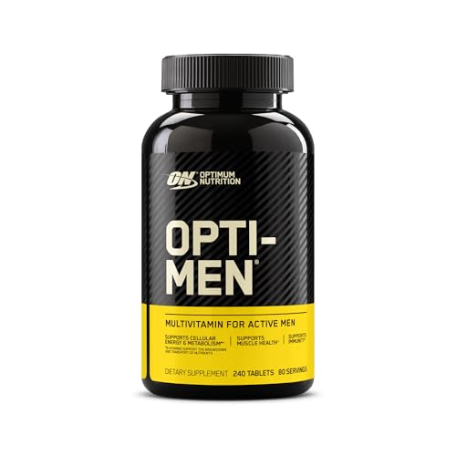 Optimum Nutrition Opti-Men Daily Multivitamin for Men, Immune Support Supplement with Amino Acids, 80 Day Supply, 240 Count