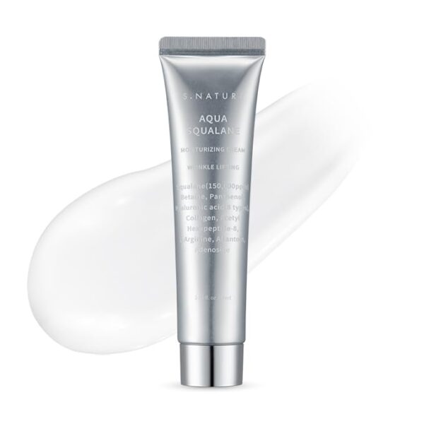 S.NATURE AQUA SQUALANE MOISTURIZING CREAM | Face Moisturizer for Dry and Sensitive Skin, Long-lasting Hydration, Pore Care Cream, Korean Skin Care (2.03 Fl Oz, 60ml)