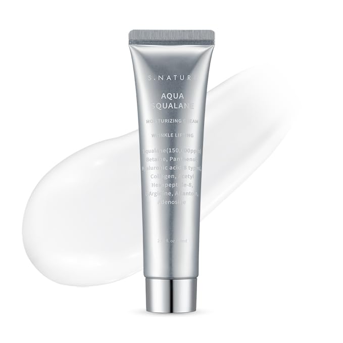 S.NATURE AQUA SQUALANE MOISTURIZING CREAM | Face Moisturizer for Dry and Sensitive Skin, Long-lasting Hydration, Pore Care Cream, Korean Skin Care (2.03 Fl Oz, 60ml)