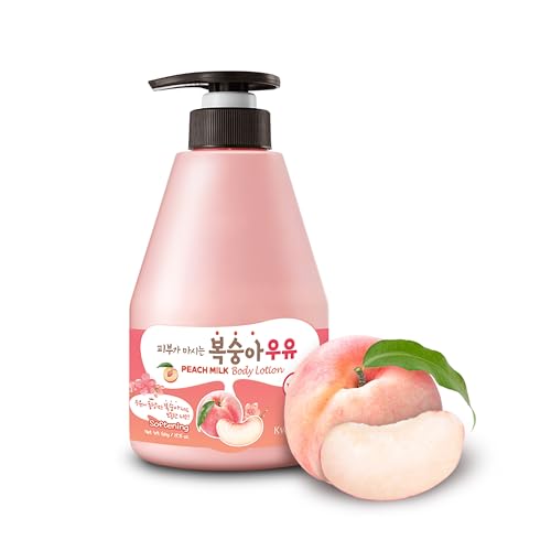 WELCOS KWAILNARA Peach Milk Body Lotion ? Korean Body Lotion for Smooth & Soft Skin 560 g / 19.75 Fl. Oz