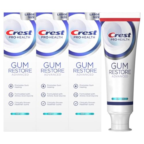 Crest Pro-Health Advanced Gum Restore Deep Clean Toothpaste 4.8 oz -Anticavity, Antibacterial Flouride Toothpaste, Clinically Proven, Gum and Enamel Protection